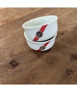 2 Vintage TWA Mini Bowls 44-1752 First Class Japan 2.25&quot; Wide Red Gold E... - $225.25 MXN