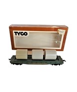 Vtg TYCO HO Scale Western Maryland RR Skid Flat Train Car W/Culvert Orig... - £11.79 GBP