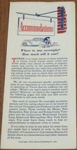 Esso Touring Service - 1953 Accomodations Pamphlet - VGC - COLLECTIBLE P... - £4.75 GBP