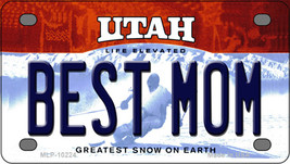 Best Mom Utah Novelty Mini Metal License Plate Tag - £11.71 GBP