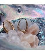 14K Gold Bridal Gold Earrings  Handcrafted Hoop Contemporary  Sterling S... - $51.51 CAD