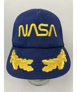 NASA Hat Cap Scrambled Eggs Embroidered Old School Snapback Blue USA Exc... - $459.42 MXN