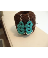 Long crocheted beaded earrings - $13.68 CAD