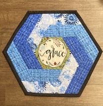 April Grace Hexagon Quilted Table Topper - £19.31 GBP