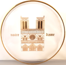 Orrefors Cathedral Of Notre Dame Paris Plate Famous Places of Worship 1970 24K - £56.05 GBP