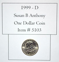 1999 D Susan B Anthony Dollar,#5103, rare coins, vintage coins, old coin... - €21,34 EUR