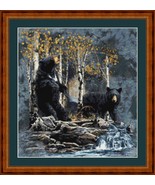 BLACK BEARS -  pdf x stitch chart  Original Artwork ©  Steven Michael Ga... - $12.00