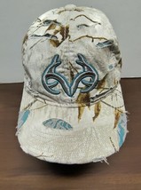 REALTREE Women&#39;s Baseball Cap Camo/Teal Stitching Adjustable - £8.68 GBP