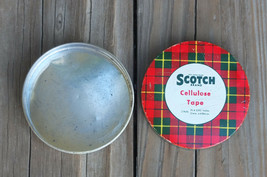 Vintage Scotch Cellulose Tape Tin Container Brantford Canada ~ Rare - £16.02 GBP