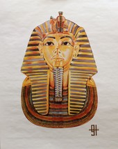 King Tut Mask Poster 24 X 18 Asimor Karen Renee Presents - £6.86 GBP