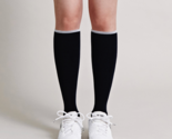 Yonex 24S/S Women&#39;s Knee-High Sports Socks Tennis Socks Black NWT 245SN004F - $32.90