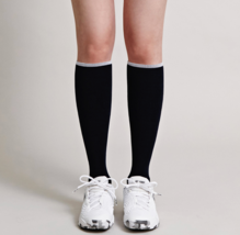 Yonex 24S/S Women&#39;s Knee-High Sports Socks Tennis Socks Black NWT 245SN004F - £25.87 GBP