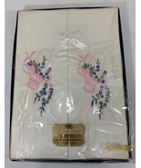 Vintage New Old Stock Boxed Embordered Floral Basket Pillowcases w/Box -... - $363.09 MXN