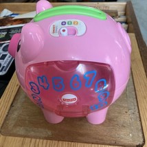 Fisher Price Laugh &amp; Learn Musical Pig Pink Piggy Bank incomplete missing Coins - £5.42 GBP