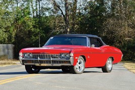 1968 Chevy Impala convetible black top | 24 x 36 INCH POSTER | sports car - £16.17 GBP
