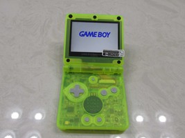 Refurbished Nintendo Gameboy Game Boy SP  Clear Transparent Neon Green V5 LCD - £143.84 GBP