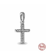 Religious Christian Cross 925 Sterling Silver bead for Bracelet Europeans - £14.86 GBP