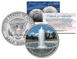 World War Ii Memorial ** Washington D.C. ** Jfk Kennedy Half Dollar U.S. Coin - £6.71 GBP
