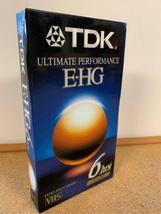 Blank Vhs Cassette Tape-TDK 120 Minute E Hg New Sealed Nos Multiplay - £3.70 GBP