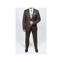 Mens TOMMY HILFIGER Suit Wool Blend 2 Button Side Vent Shark Texture 0132 Brown image 4