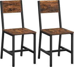 Vasagle Dining Chair Set Of 2, Industrial Accent Chairs, Steel Frame, Fo... - $1,537.90 MXN