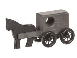 HORSE &amp; BUGGY - Amish Handmade Working Wood Montessori Toddler Play Toy USA - £47.06 GBP