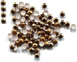 RHINESTUDS Faceted Metal 3mm Hot Fix   COPPER    2 Gross  288 Pieces - £4.60 GBP