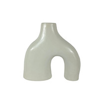 White Ceramic Vase for Decor Modern Decorative For Vase Living Room Bedroom Boho - £47.92 GBP