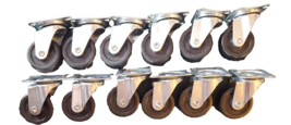 12 Pack 2&quot; Heavy Duty Swivel Wheels New. - $211.75 MXN