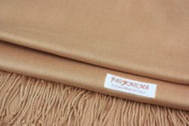 Bronze Pashmina Womens Solid 78x28 Silky Shawl Wrap Wool Feel Blend Scarf - £14.14 GBP