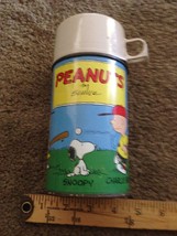 Vintage Peanuts  by shulz  thermos half pint  - £28.16 GBP