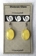 Dichroic Glass Earrings by 3 Escargots Made in USA New Old Stock! (#10199) - £15.98 GBP