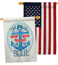 Jesus is the Anchor - Impressions Decorative USA Embroidery House Flags Pack HP1 - £47.93 GBP