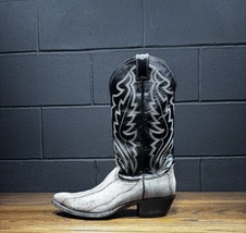 Justin 6044 Grey Genuine Snakeskin Western Cowboy Boots Men’s 9.5 D USA - $79.96