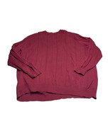 John Ashford Sweater Long Sleeved Crew Neck Burgundy Men’s Size 3XLT - $25.15