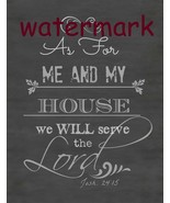 POPULAR BIBLE VERSE SCRIPTURE JOSHUA &quot;AS FOR ME AND MY HOUSE WE WILL...&quot;... - $162.55 MXN