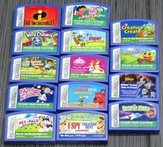14 LeapFrog LEAPSTER Cartridge The Incredibles Batman Disney Scooby-Doo GAME LOT - $79.99