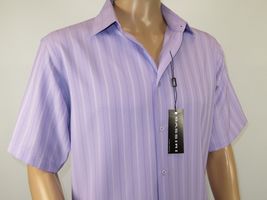 Men Short Sleeve Sport Shirt by BASSIRI Light Weight Soft Microfiber 48271 Lilac image 4