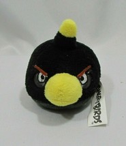 Angry Birds Black Bomb Pencil Topper Plush Stuffed Finger Puppet Rovio - £10.27 GBP