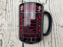 Awesome Wife Nutritional Facts Label Coffee Mug 15 Oz Funny Black Cup - £16.11 GBP