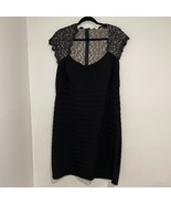 XSCAPE ESCAPE Womens Size 18W Black Illusion Top Lace Cocktail Dress - $64.55