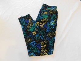 LuLaRoe Women&#39;s Ladies Leggings Pants Black Multi Size One Size GUC pre-owned - £12.33 GBP