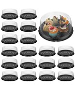 24 Pieces 8 Inch Plastic Serving Tray With Lid Black Party Platters With... - £39.63 GBP