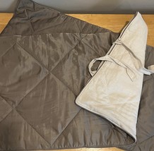 Pottery Barn 2 King Linen Silk Cotton Diamond Quilted Tie Pillow Sham Br... - €42,58 EUR
