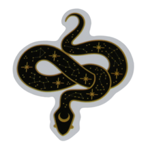 Celestial Snake Moon Stars Constellations Sticker - £1.76 GBP