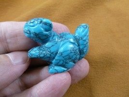 (Y-SQU-569) blue Howlite SQUIRREL stone gemstone carving figurine love s... - $14.01