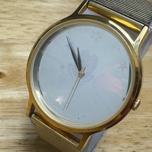 Vintage Lorus Mickey Hologram Quartz Watch V515-8A00 Men Gold Tone New B... - $28.49