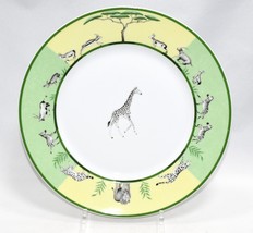 Hermes Africa Dinner Plate 27 cm porcelain green animal giraffe 10.75&quot; USED - £158.93 GBP