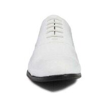 Tuxedo Prom Shoes Stacy Adams Mens Gala Shinny White Patent Leather 24998-122 image 2