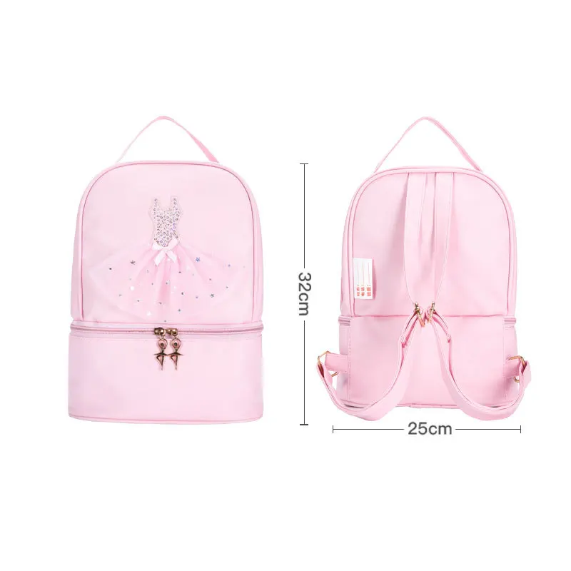 Embroidery Personalized Kids Dance BackBag for Girls Ballerina Pink Duffel for B - $134.68